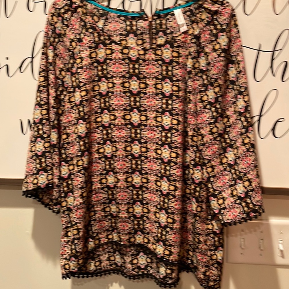 Xhilaration blouse with zipper detail